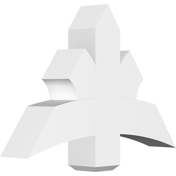 Ekena Millwork Davenport Architectural Grade PVC Gable Bracket, 36"W x 24"H x 6"D x 6"F, 16/12 Pitch GBP036X24X0606DAV00 - main
